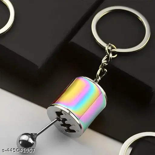 Gearbox Keychain, Six Speed Manual Transmission Stick Shift Keyring, Auto Part Creative Fidget 0004